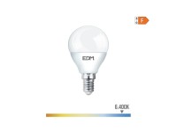 Bombilla esferica led e14 7 w 600 lm 6400 k luz fria �4,5 x 8 cm