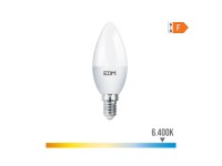 Bombilla vela led e14 7 w 600 lm 6400 k luz fria �3,5 x 10,7 cm