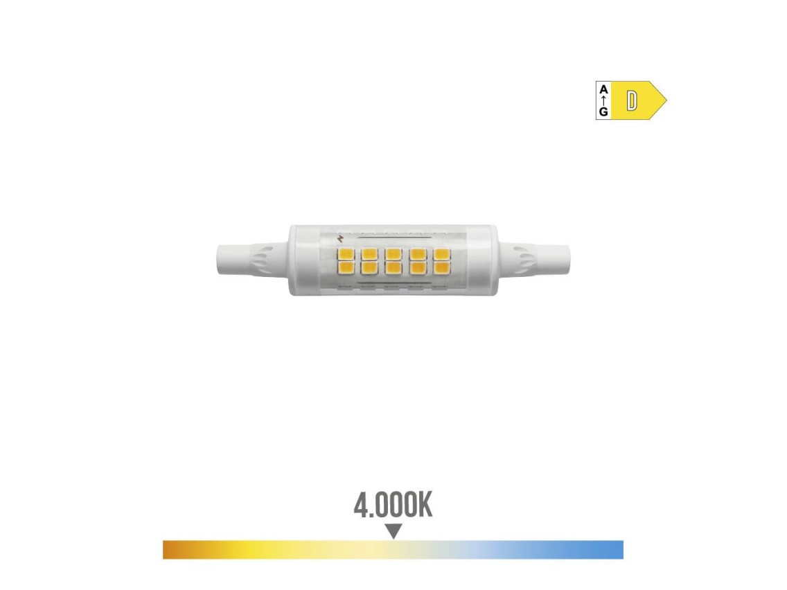 Led lineal bulb 78mm r7s 5.5w 780lm 4000k day light ø16x78mm edm