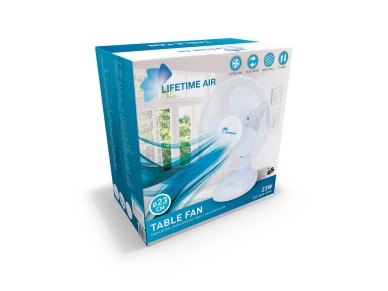 Ventoinha de mesa 22 w, �23 cm, branco, 270 x 210 x 352 mm