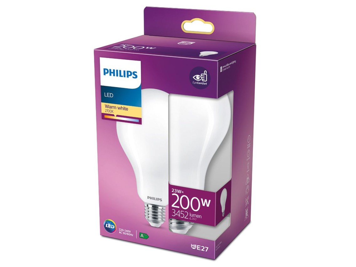 Bombilla estándar led e27 23 w 3452 lm 2.700 k luz cálida ø9,5 x 16,5 cm