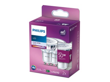 Bombilla gu10 led 4,6 w 390 lm 4000 k luz día, 2 uds Bombilla gu10 led 4,6 w 390 lm 4000 k luz día, 2 uds