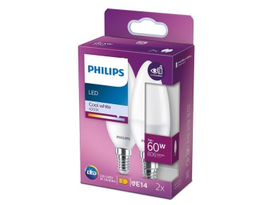 Led candle bulb e14 7 w 806 lm 4000 k daylight, 2 units Led candle bulb e14 7 w 806 lm 4000 k daylight, 2 units