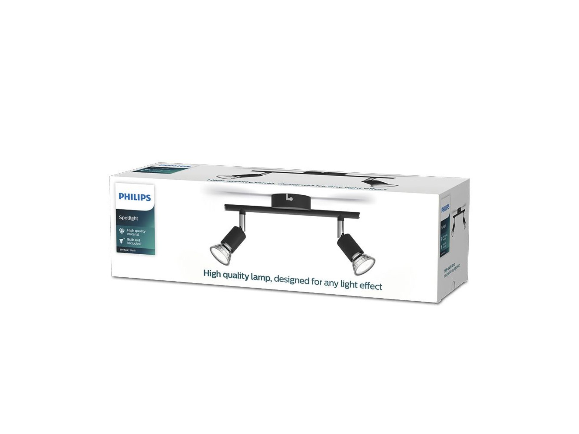 Limbali gu10 2-element spotlight (bulb not included) black 8 x 32.4 x 13 cm