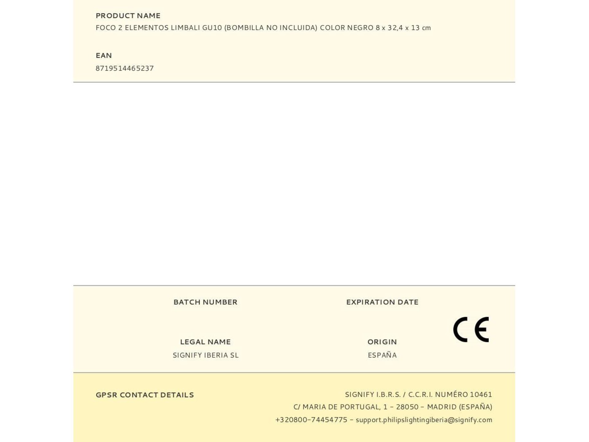 Limbali gu10 2-element spotlight (bulb not included) black 8 x 32.4 x 13 cm