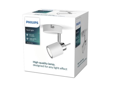Candeeiro de 1 elemento meranti gu10 (l�mpada n�o inclu�da) branco �8 x 15,5 x 8 cm