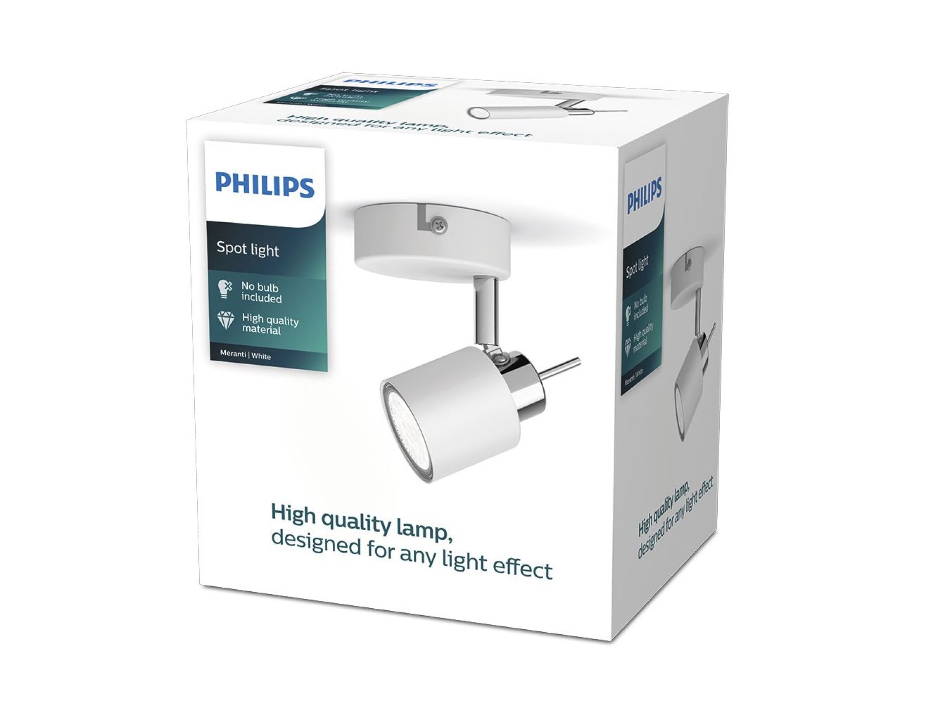 Meranti gu10 1-element spotlight (bulb not included) white 8 x 15.5 x 8 cm