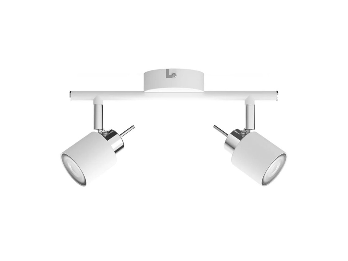 Candeeiro de 2 elementos meranti gu10 (lâmpada não incluída) branco ø8 x 15,5 x 27,4 cm