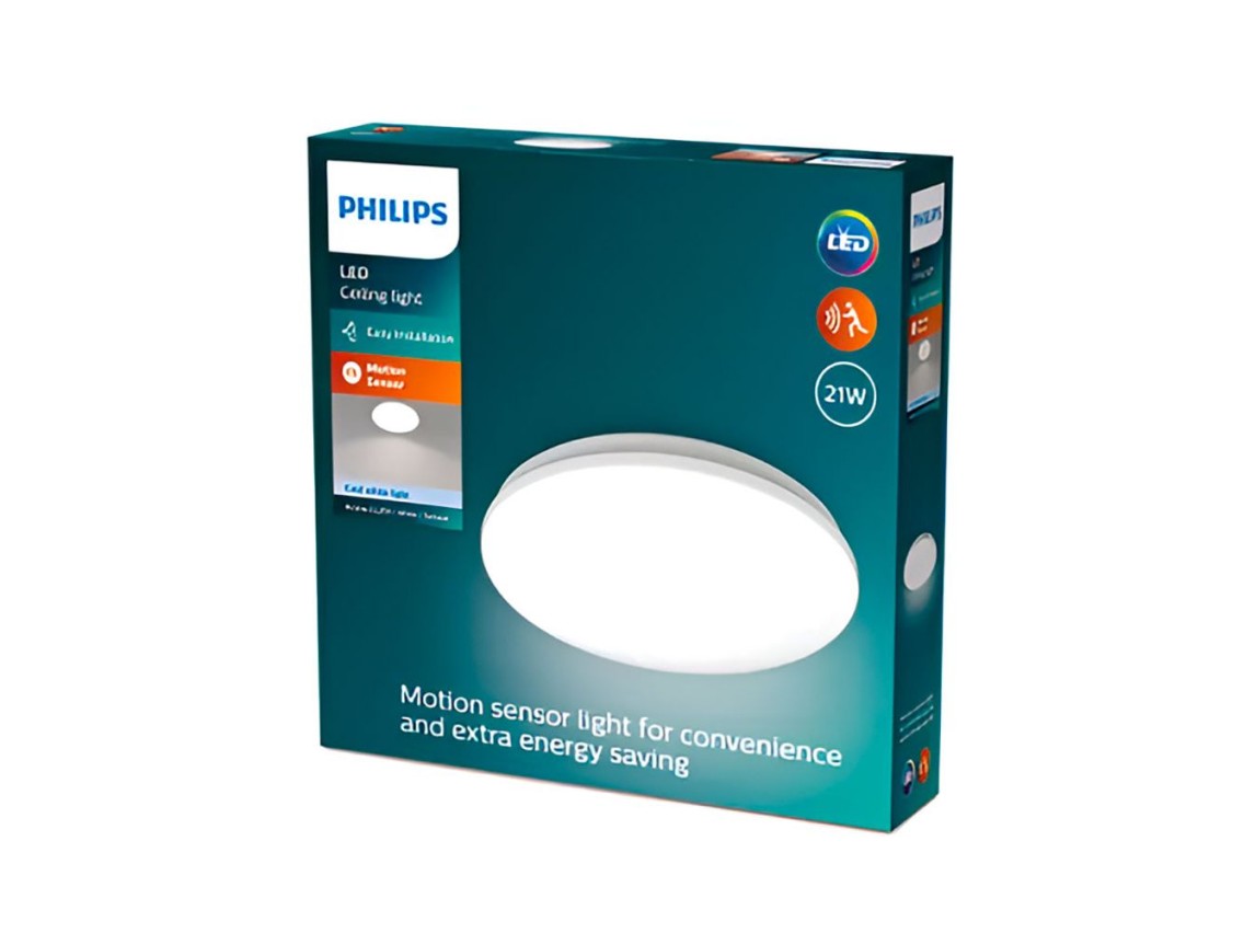 Candeeiro de teto redonda com sensor, acuna, 21 w, 4000 k, 2900 lm, luz natural, ø 34,5 cm