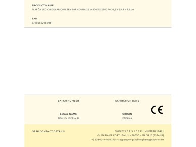 Round ceiling light with sensor, acuna, 21 w, 4000 k, 2900 lm, natural light, ø 34.5 cm Round ceiling light with sensor, acuna, 21 w, 4000 k, 2900 lm, natural light, ø 34.5 cm