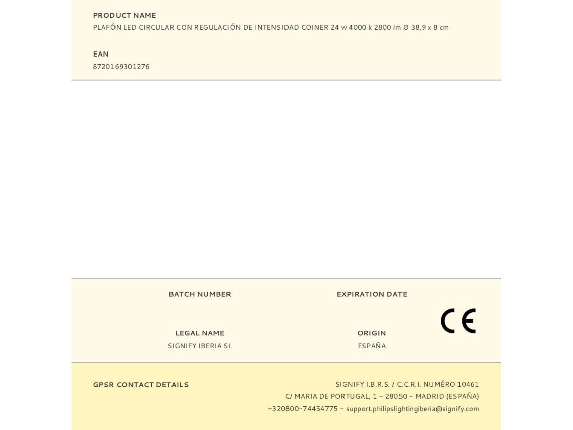 Candeeiro de teto decorativo redondo com regulação de intensidade coiner 24 w 4000 k 2800 lm ø 38,9