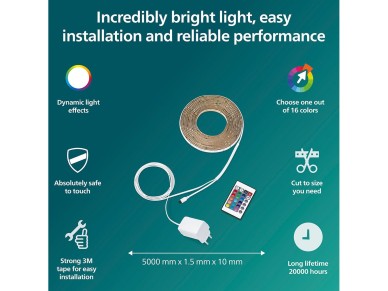 Rgb led strip with control ip20, 5 m Rgb led strip with control ip20, 5 m