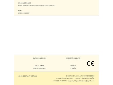 Led spotlight, outdoor, lois, black, 20 w, 5000 k, 2050 lm