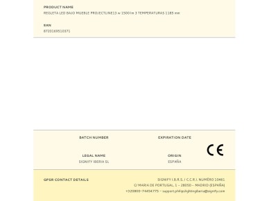 Projectline under-cabinet led strip 13 w 1500 lm 3 temperatures 1185 mm Projectline under-cabinet led strip 13 w 1500 lm 3 temperatures 1185 mm