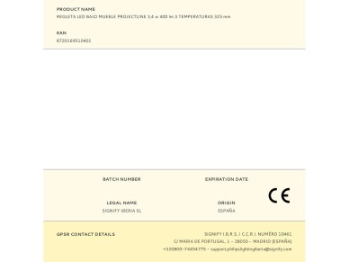 Projectline under-cabinet strip 3,4 w 400 lm 3 temperatures 30 cm Projectline under-cabinet strip 3,4 w 400 lm 3 temperatures 30 cm