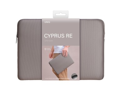 Uniq Cyprus Ridge Edition Laptop Sleeve for 14" laptops, water-resistant neoprene - gray