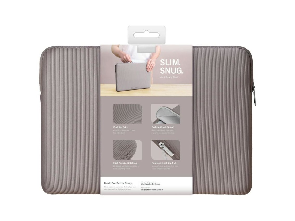 Capa para laptop Uniq Cyprus Ridge Edition para laptops de 14", neoprene resistente � �gua - cinza