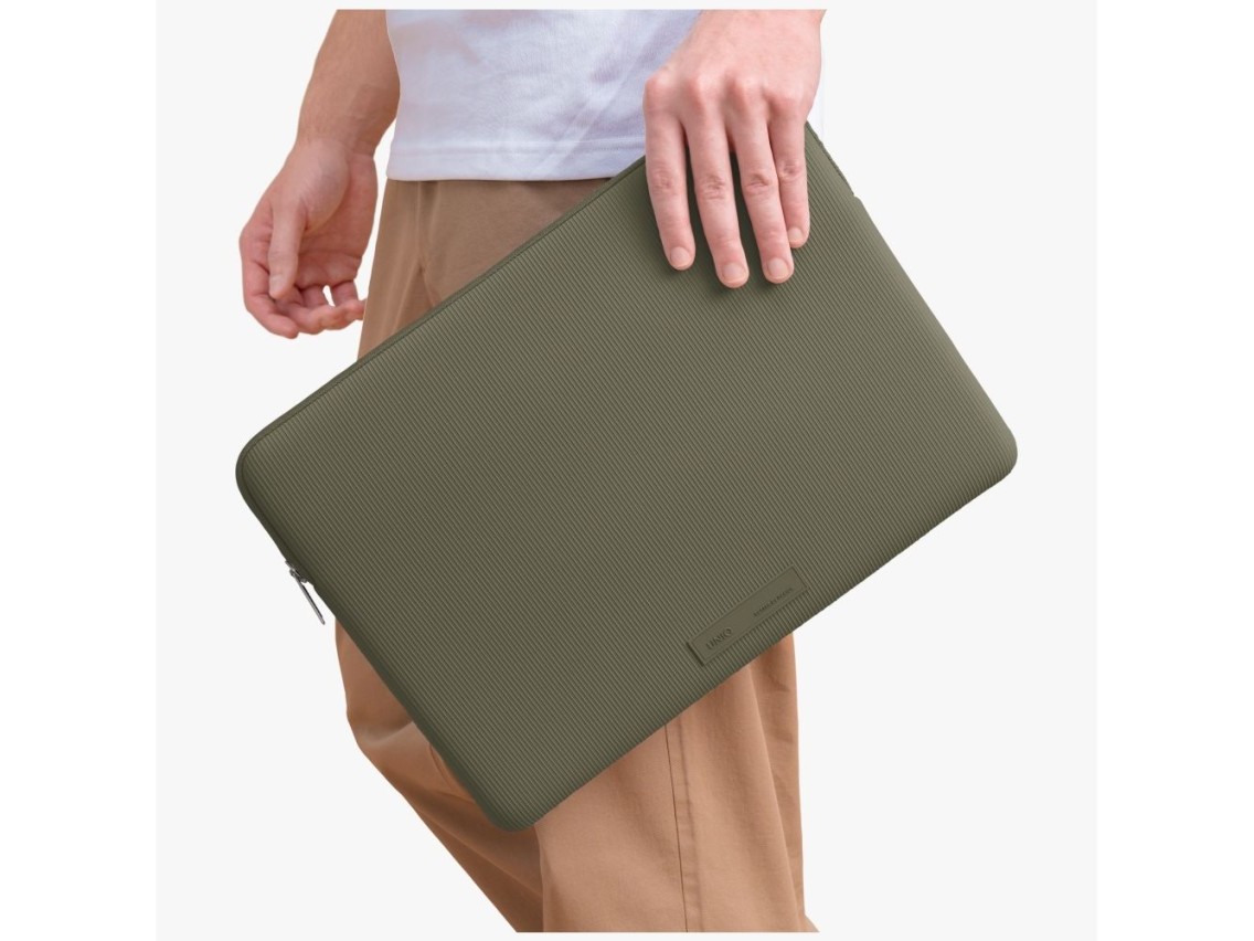 Bolsa para laptop Uniq Cyprus Ridge Edition para laptop de neoprene resistente à água de 14" - verde