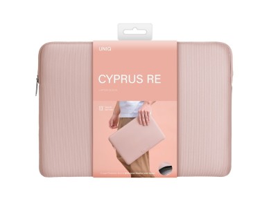 Capa para laptop Uniq Cyprus Ridge Edition para laptops de 14", neoprene resistente à água, rosa Capa para laptop Uniq Cyprus Ridge Edition para laptops de 14", neoprene resistente à água, rosa