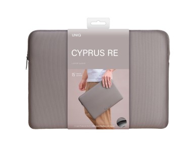 Capa para laptop Uniq Cyprus Ridge Edition para laptops de 16", neoprene resistente à água - cinza Capa para laptop Uniq Cyprus Ridge Edition para laptops de 16", neoprene resistente à água - cinza