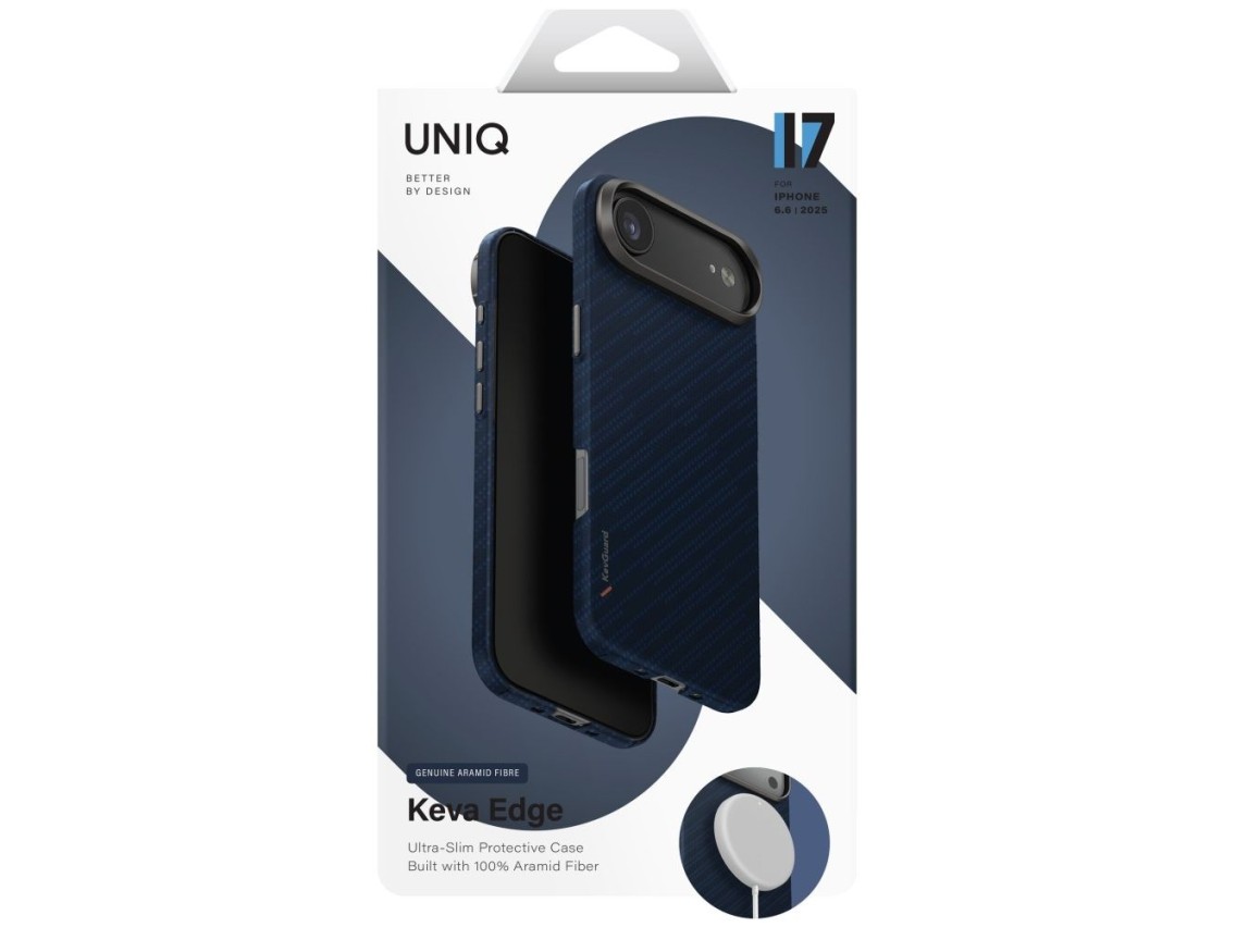 Funda de carga Uniq Keva EDGE Magclick para iPhone Air - Azul