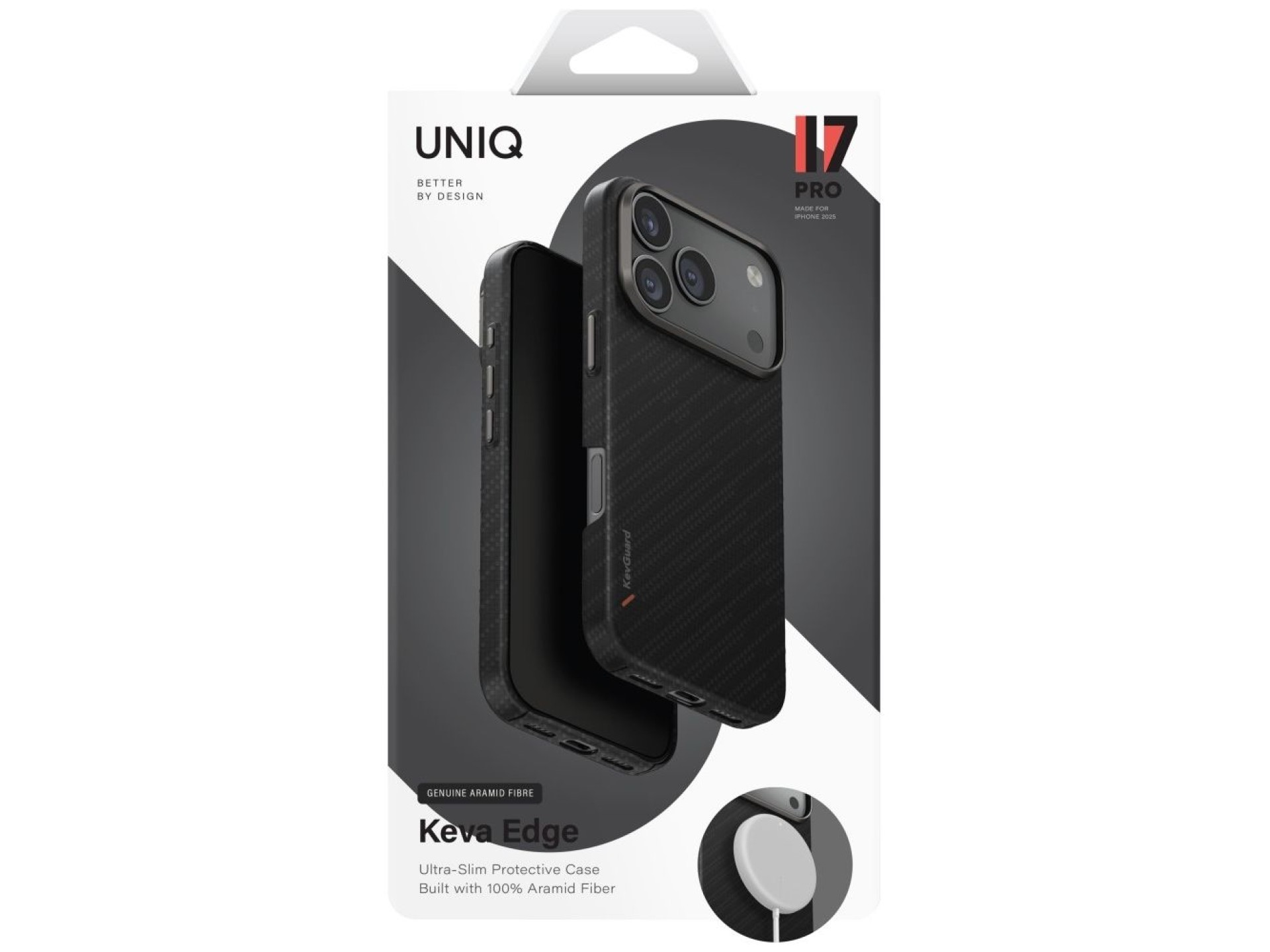 Uniq Keva EDGE Magclick Charging Case for iPhone 17 Pro - Black