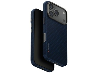 Capa de carregamento Uniq Keva EDGE Magclick para iPhone 17 Pro - Azul Capa de carregamento Uniq Keva EDGE Magclick para iPhone 17 Pro - Azul