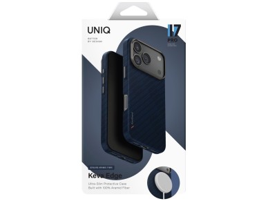 Uniq Keva EDGE Magclick Charging Case for iPhone 17 Pro - Blue Uniq Keva EDGE Magclick Charging Case for iPhone 17 Pro - Blue
