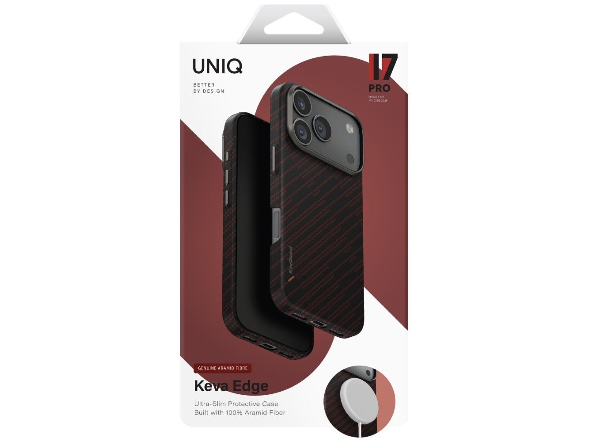 Uniq Keva EDGE Magclick Charging Case for iPhone 17 Pro - Orange