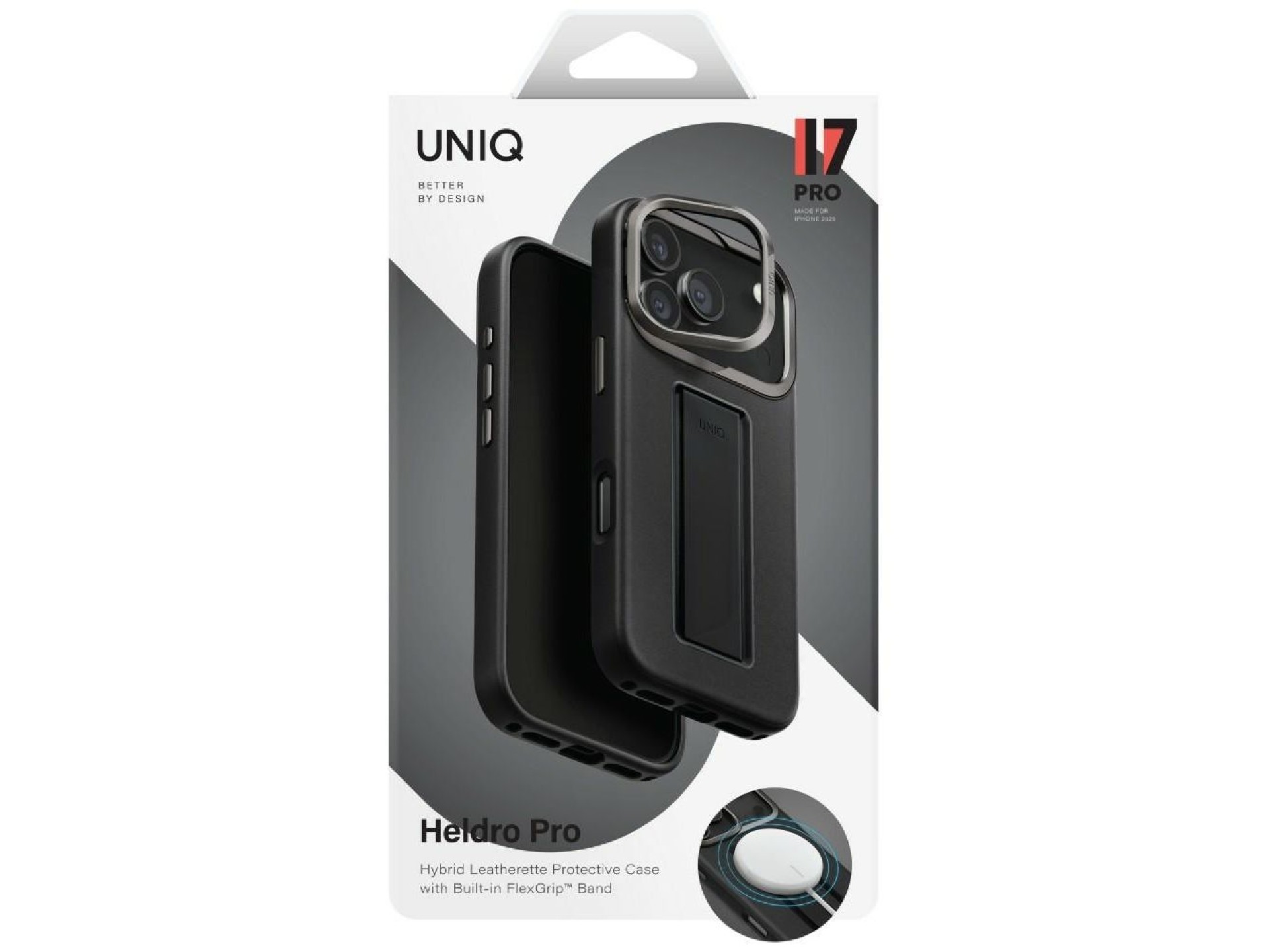 Uniq Heldro Pro Magclick Charging Case for iPhone 17 Pro - Black
