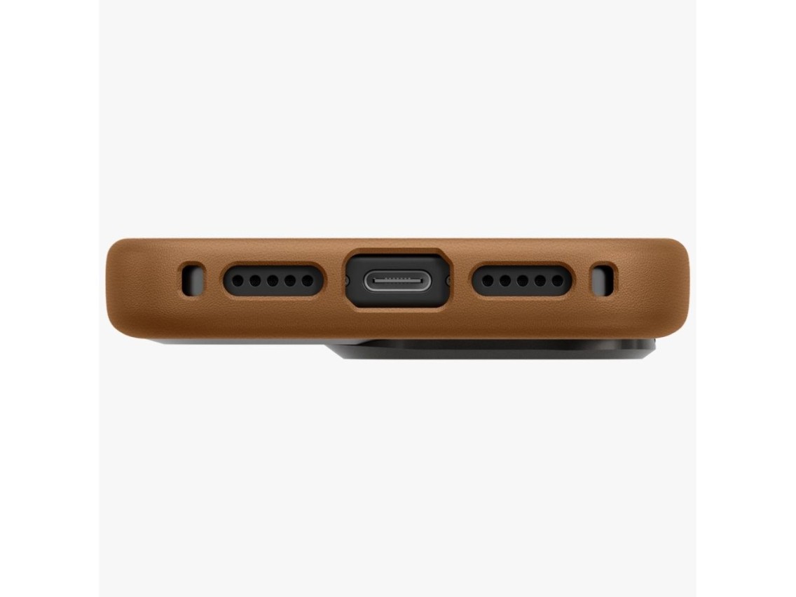 Capa de carregamento Uniq Heldro Pro Magclick para iPhone 17 Pro - Marrom