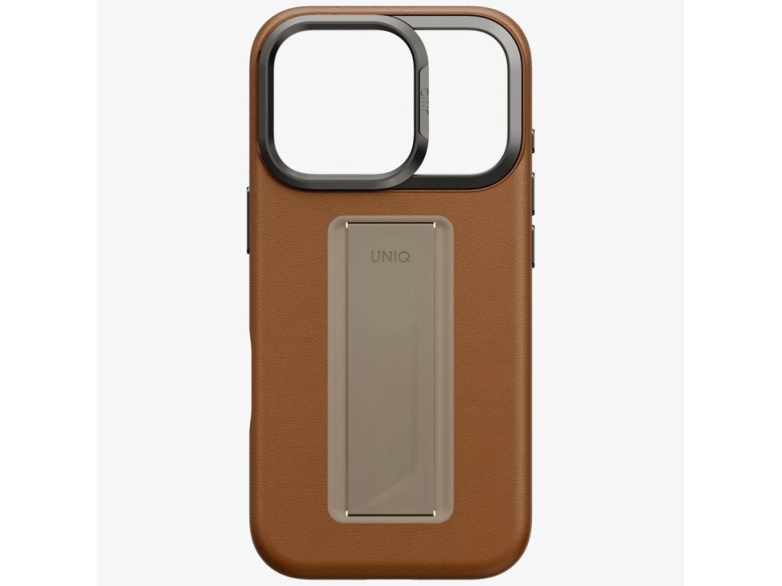 Capa de carregamento Uniq Heldro Pro Magclick para iPhone 17 Pro - Marrom