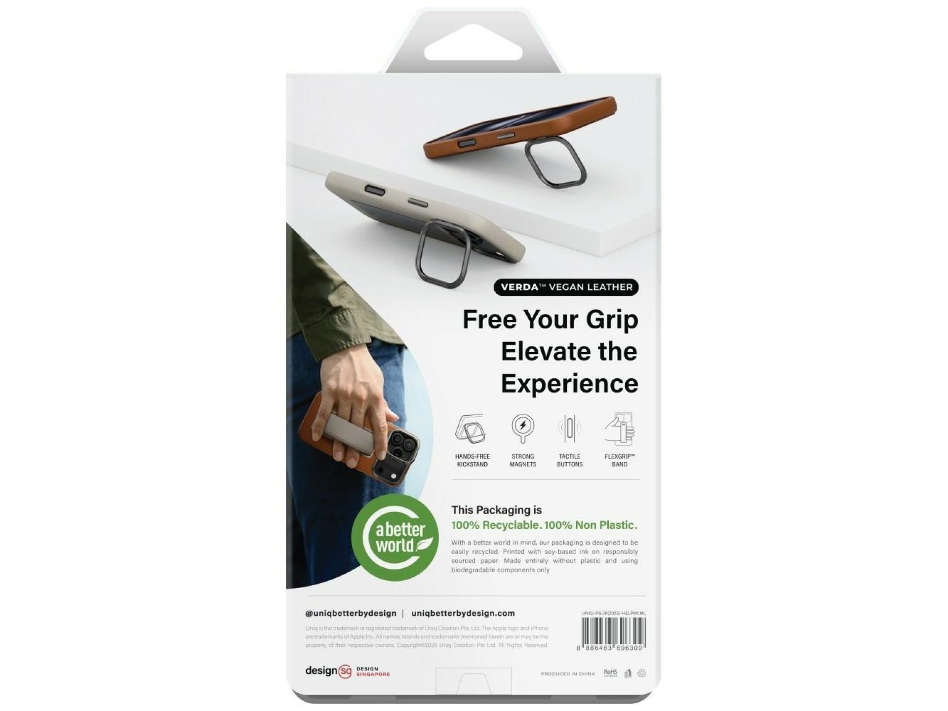 Funda de carga magnética Uniq Heldro Pro para iPhone 17 Pro - Marrón