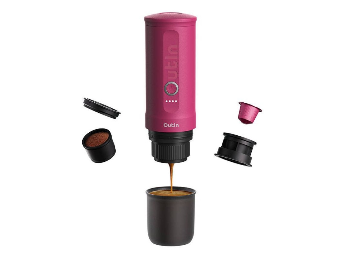 Cafetera portátil Outin Nano de 7500 mAh (roja)