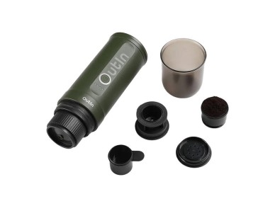 Conjunto de cafeteira portátil Outin Nano 7500mAh (Verde) + capa protetora Conjunto de cafeteira portátil Outin Nano 7500mAh (Verde) + capa protetora