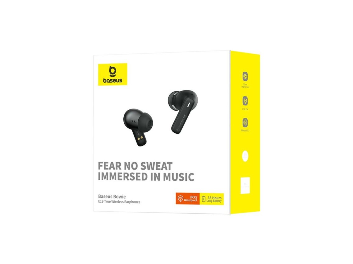 Baseus Bowie E19 True Wireless Earphones Cluster Black