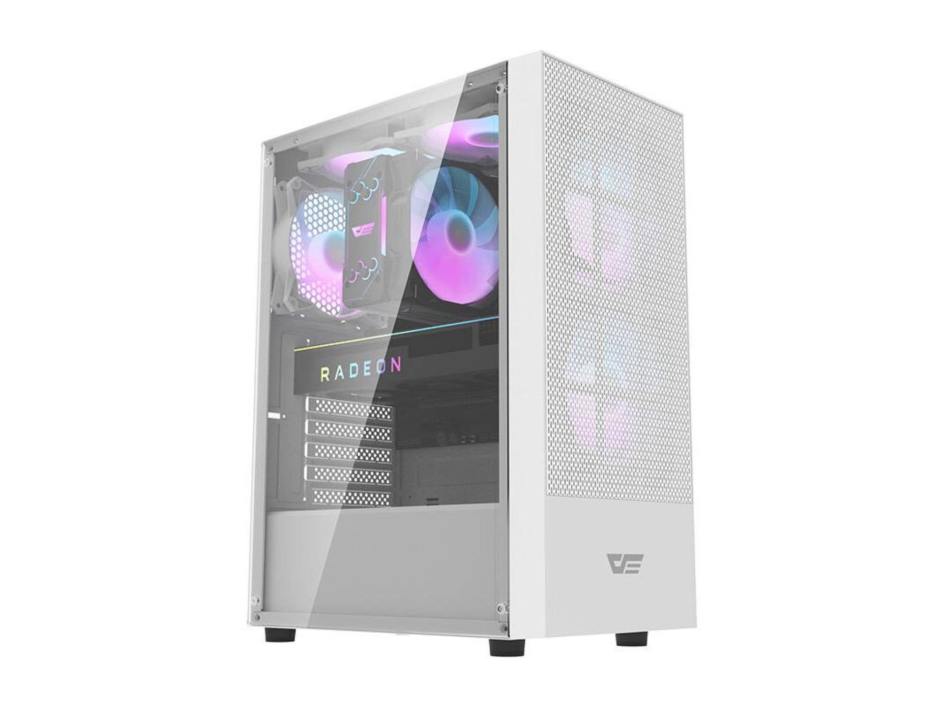 Gabinete Darkflash A290 (branco) + 3 ventoinhas RGB