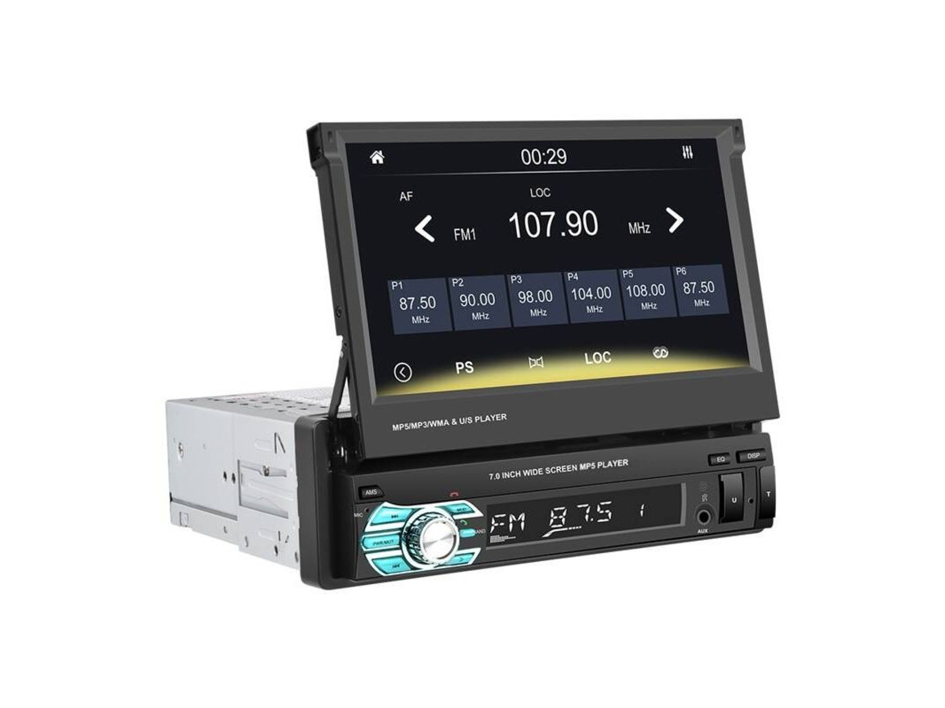 Monitor automotivo 7'' Podofo A3503 Carplay&Android Auto