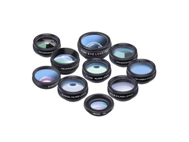 Mobile lens kit APEXEL APL-DG10 10 in 1 (black)
