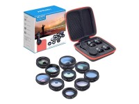 Kit de lentes para m�vil APEXEL APL-DG10 10 en 1 (negro)
