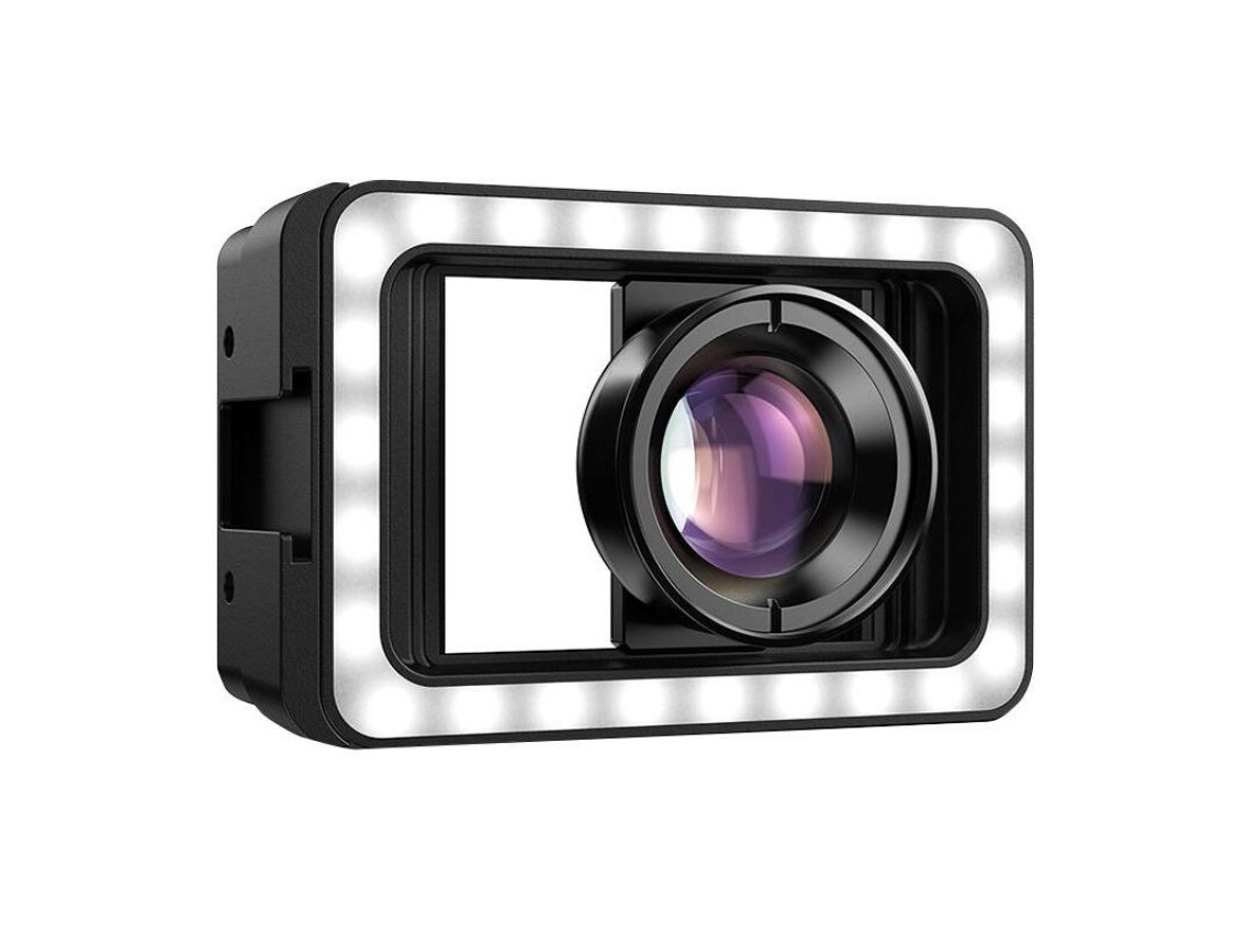 Mobile lens APEXEL APL-HB100FL23 100mm macro with LED (black)