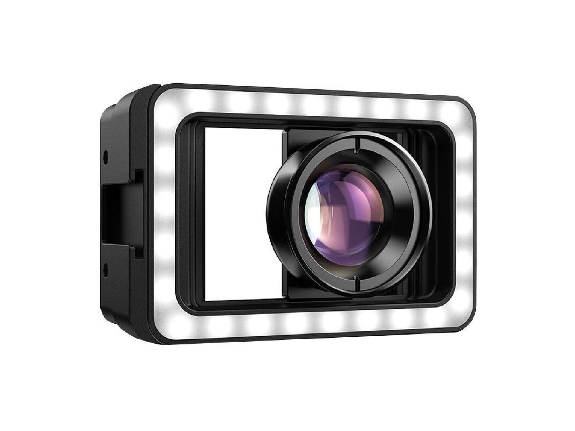 Mobile lens APEXEL APL-HB100FL23 100mm macro with LED (black)