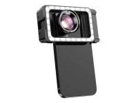 Mobile lens APEXEL APL-HB100FL23 100mm macro with LED (black) Mobile lens APEXEL APL-HB100FL23 100mm macro with LED (black)