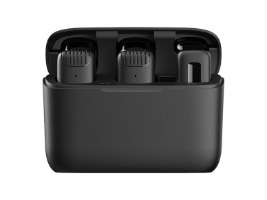 Microfone com estojo de carregamento Apexel APL-MIC008 Tipo C, 2 pe�as.