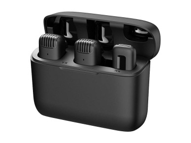 Microfone com estojo de carregamento Apexel APL-MIC008 Tipo C, 2 pe�as.