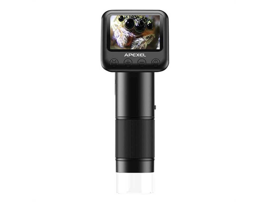 Microsc¨®pio digital LCD APEXEL APL-MS008 (preto)
