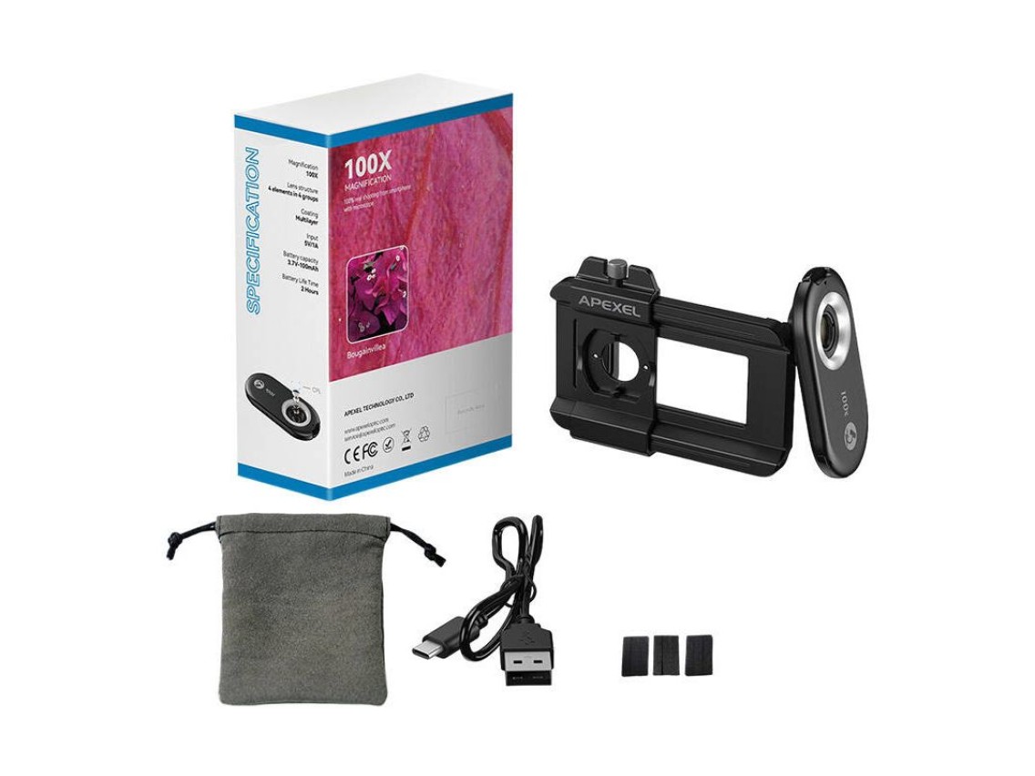 Lente para celular 100x APEXEL APL-MS100