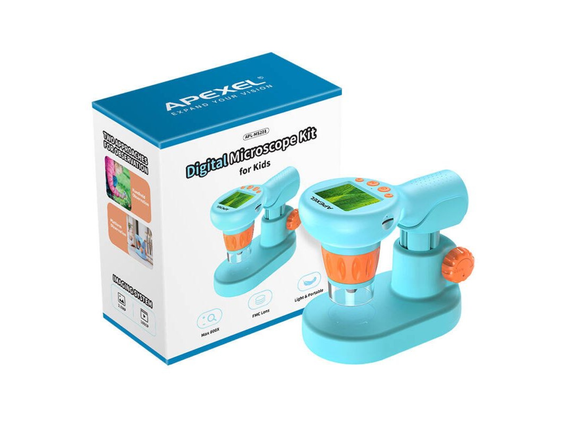 Microscópio digital APEXEL APL-MS201 para crianças
