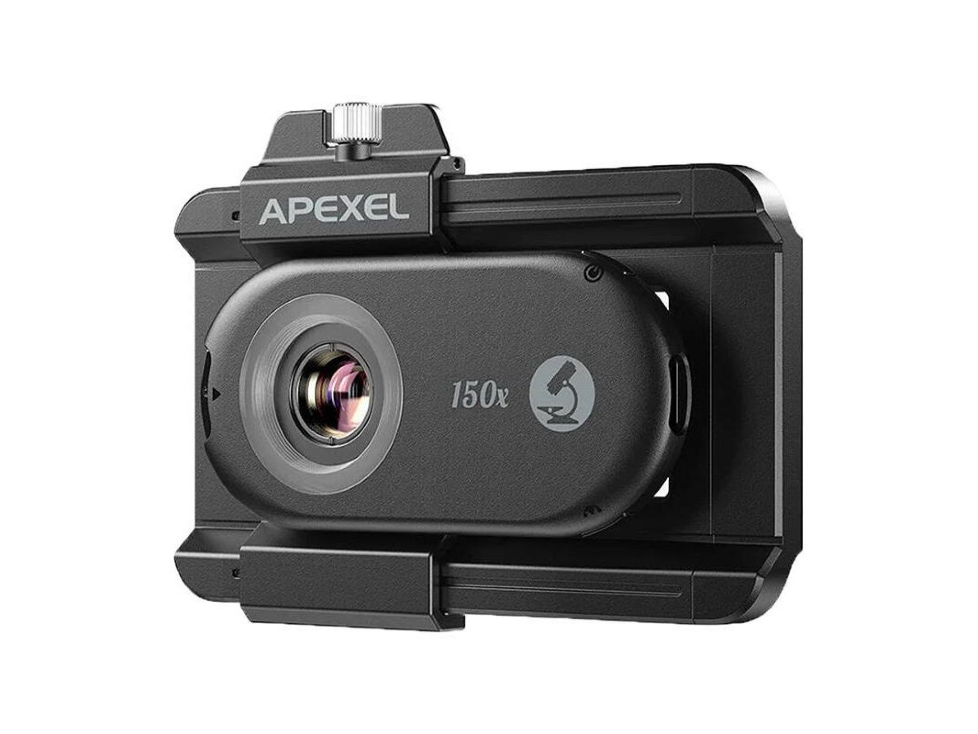 3x CPL lens / microscope for smartphone Apexel APL-MS3IN1, 200x / 150x / 100x