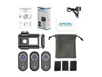 3x CPL lens / microscope for smartphone Apexel APL-MS3IN1, 200x / 150x / 100x
